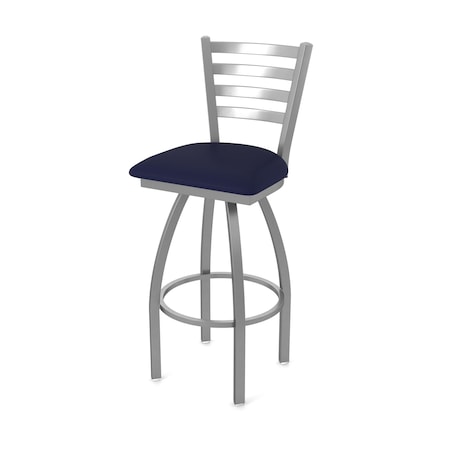 Holland Bar Stool Co OD410 Jackie Stainless Steel 25 Swivel Outdoor Counter Stool with Breeze Sapphire Seat OD41025SSOD001